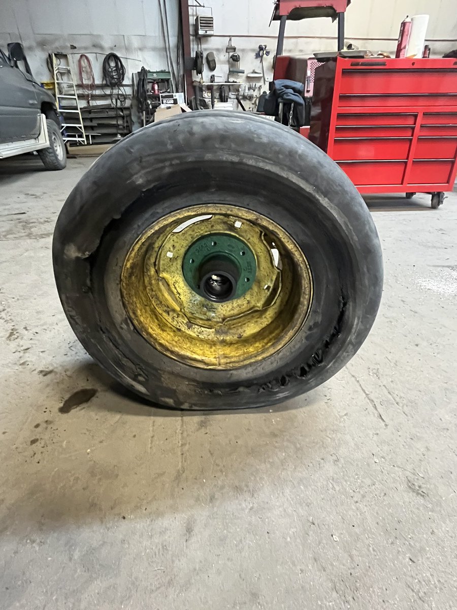 Should buff out, maybe need a tube, an axel, bearings/races and a hub…