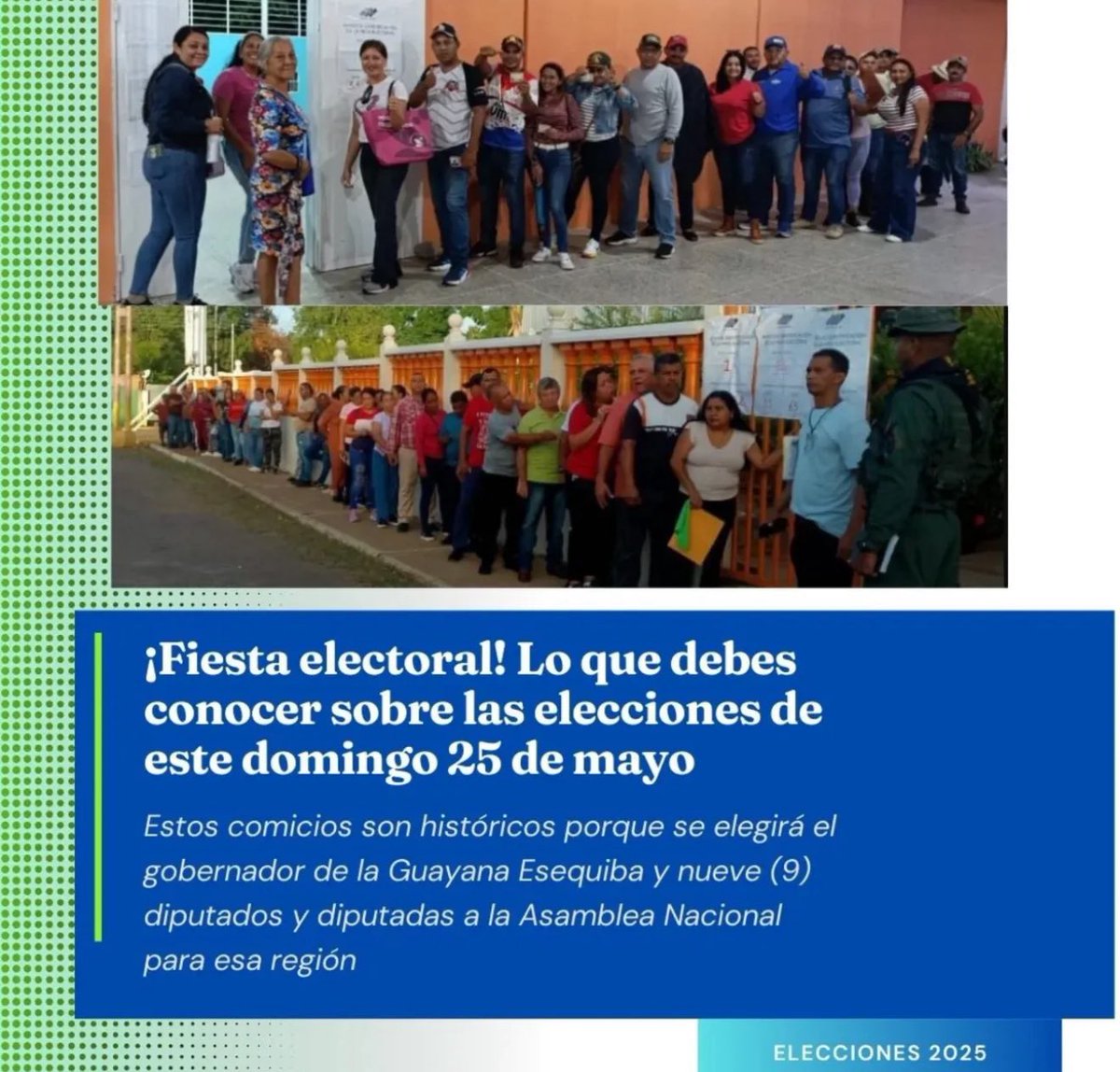 Este domingo 25 de mayo Venezuela celebra su elección número 32 en 26 años de Revolución Bolivariana. Hoy el pueblo acude a las urnas electorales a elegir 569 cargos públicos, de los cuales 24 corresponden a gobernadores, 285 diputados y diputadas a la Asamblea Nacional .