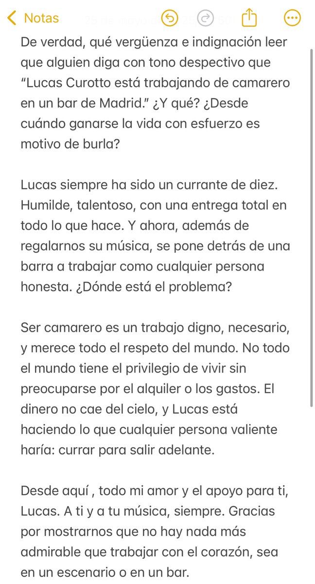 Ahí os dejo mi opinión. Dais asco y vergüenza. Ojalá todo el odio que tenéis hacia Lucas algún día se vaya.

Gracias a la hostelería de España, por demostrar que trabajar de camarero sirve para muchas cosas.

Gracias Lucas❤️