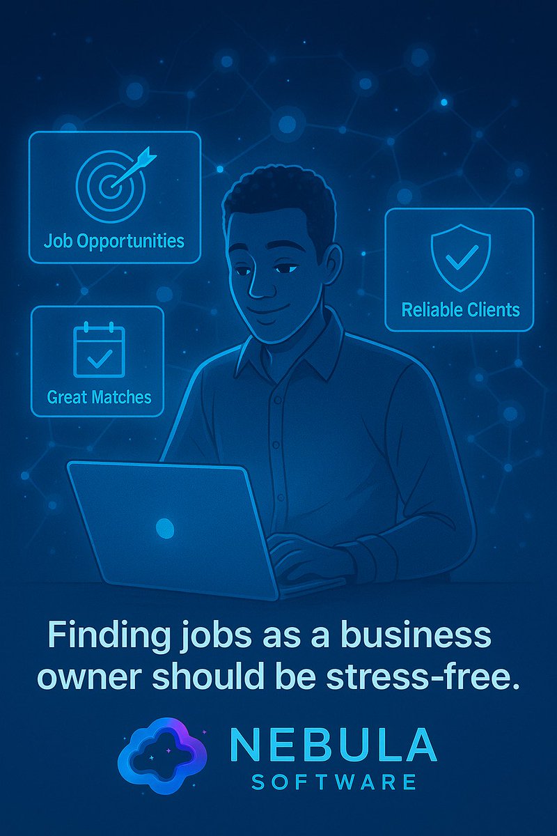 software_nebula's tweet photo. Running a business is hard.
Finding new jobs shouldn’t be.
Let Nebula Software automate the outreach, streamline your leads, and keep your schedule full — stress free.
#NebulaSoftware #SmartToolsForBusiness #AIForOwners #LeadAutomation #BusinessGrowth https://t.co/LqJRnGqTvM