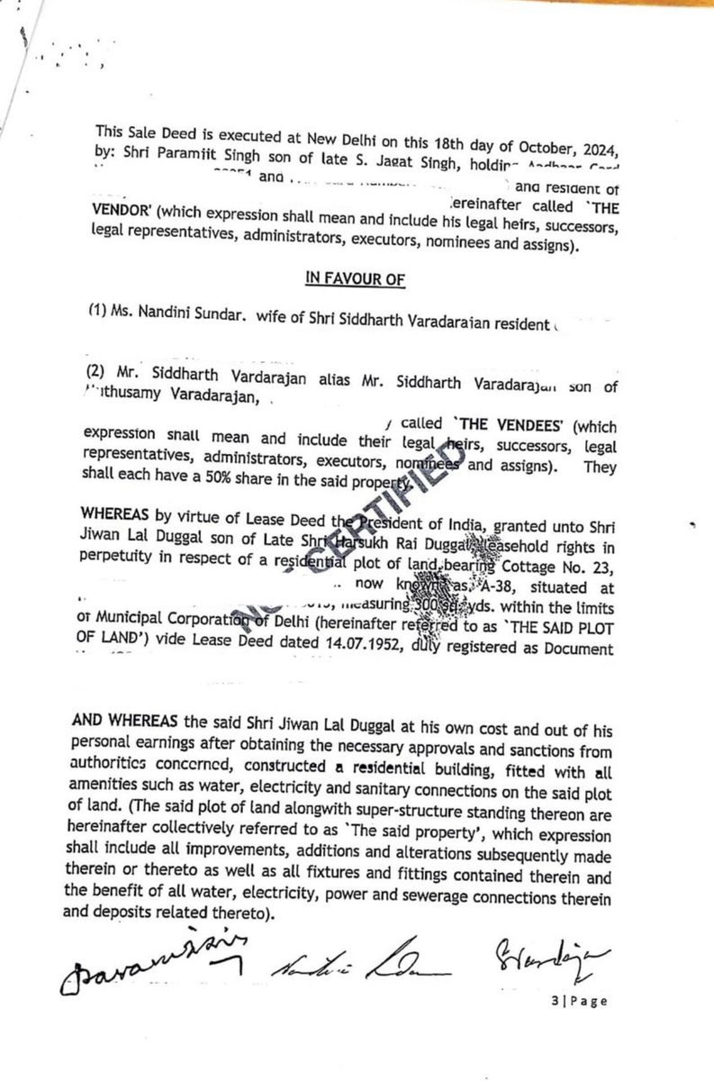 erbmjha's tweet photo. 🚨MEGA EXCLUSIVE!

Siddharth Varadarajan, Editor of The Wire & his wife Nandini Sundar, have reportedly purchased a luxury property worth ₹8,33,00,000 (Eight Crore Thirty-Three Lakh), top floor with Terrace in posh Nizamuddin East, New Delhi.

This isn’t their first elite address. The couple already resides in Lodhi Road— a well-known upscale colony abutting Lutyens. What a curious blend of activism & affluence!

And here’s the kicker: it's common knowledge that in Delhi’s real estate scene, at best only 50% of property transactions are recorded in white money. That means that an ₹8.33 crore purchase might have involved a substantial cash component.

So the natural question arises: Where is the money coming from!? How does a salaried professor at a public university, and an editor of a "non-profit, crowdfunded" media house, amass the kind of funds to afford not one but two elite properties around Lutyens’ Delhi!?

Are we to believe this is purely from savings!? Grants!? Honorariums!? Or is an unspoken of economy at work!? Shouldn’t transparency apply to those who demand accountability from others?

Who's funding them?
Is it Ford Foundation, or Soros??

The irony couldn’t be sharper— fighting for the poor from a postcode the poor will never access. 
For Sundar and Varadarajan, revolution seems equivalent to sipping scotch on a terrace, an uber comfortable life funded by unchallenged privilege!

Should the CBI/ED investigate?