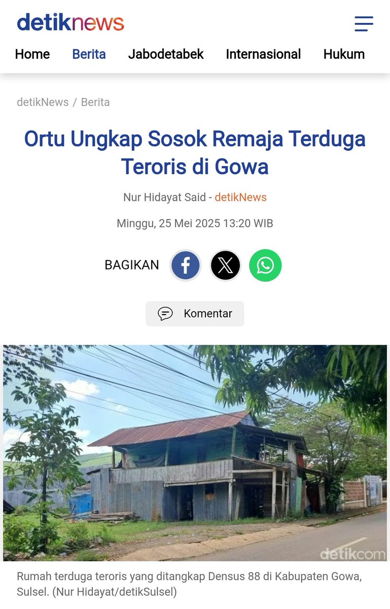 chanzyeolk's tweet photo. BREAKING NEWS!!

Seorang remaja (MAS) "Hafidz Qur'an" 18 thn  Asal Gowa, di tangkap oleh Densus 88, karena keterlibatannya dg kelompok ISIS dan bahkan juga melakukan propaganda untk meledakkan tempat ibadah di Indonesia via media Online. https://t.co/Sx5JSKRW3G