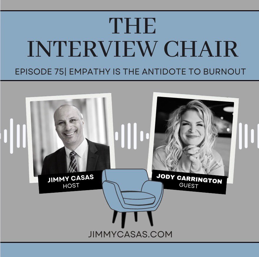 Jimmy Casas (@casas_jimmy) on Twitter photo This episode from February is worth another listen - āEmpathy is the Antidote to Burnout,ā with guest <a href="/DrJCarrington/">Dr. Jody Carrington ⢠Psychologist</a>. In this episode, Dr. Carrington reminds us that to best serve our studentsĀ and families the biggest investment we can make is on ourselvesĀ first and that our job This episode from February is worth another listen - āEmpathy is the Antidote to Burnout,ā with guest <a href="/DrJCarrington/">Dr. Jody Carrington ⢠Psychologist</a>. In this episode, Dr. Carrington reminds us that to best serve our studentsĀ and families the biggest investment we can make is on ourselvesĀ first and that our job