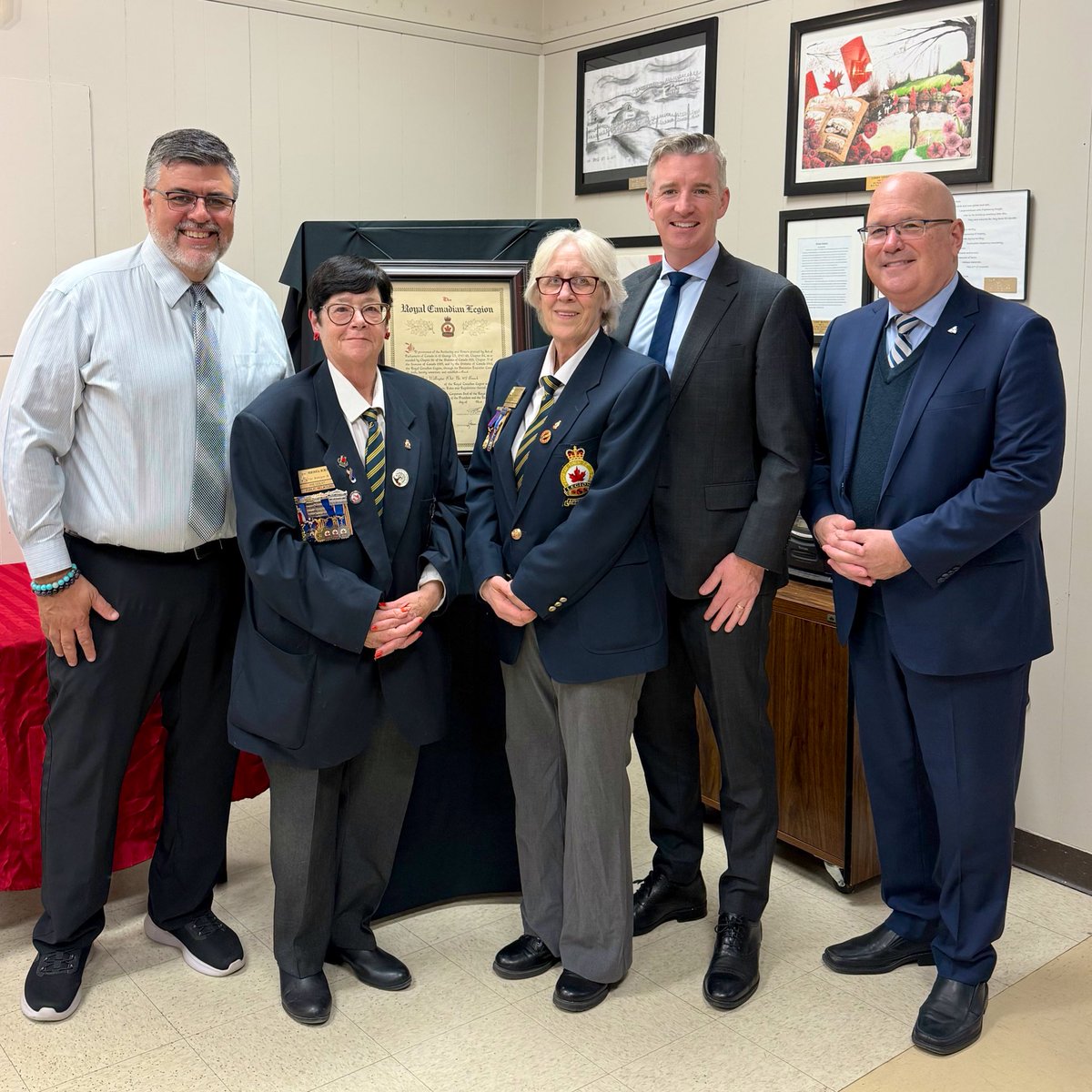 Michael Barrett (@mikebarretton) on Twitter photo Joined Prescott Legion Branch 97 for their Charter Night.
It was a privilege to be the guest speaker and to join <a href="/SteveClarkPC/">Steve Clark</a> and <a href="/shankarcouncil/">Mayor Shankar, Prescott Ontario</a> in presenting Life Membership awards.
Thank you to everyone involved in the work of Branch 97 that enriches our community. Joined Prescott Legion Branch 97 for their Charter Night.
It was a privilege to be the guest speaker and to join <a href="/SteveClarkPC/">Steve Clark</a> and <a href="/shankarcouncil/">Mayor Shankar, Prescott Ontario</a> in presenting Life Membership awards.
Thank you to everyone involved in the work of Branch 97 that enriches our community.