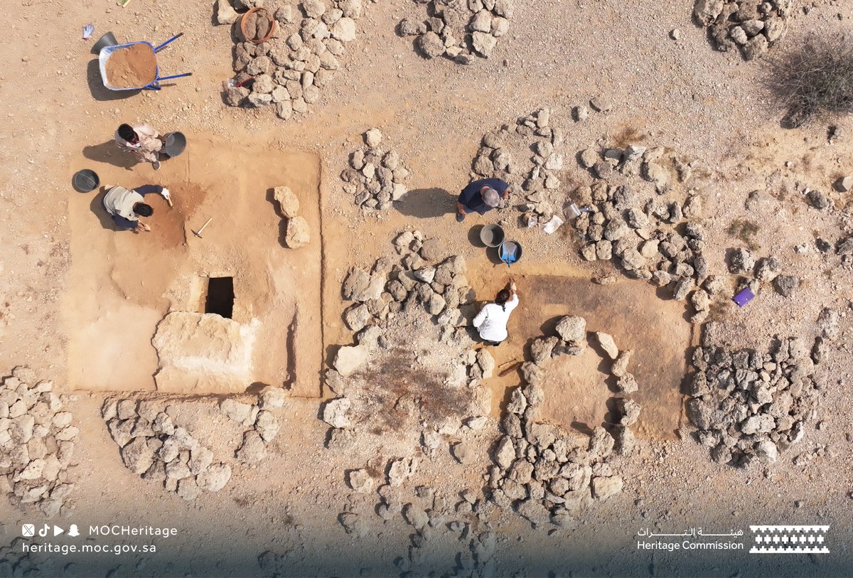 MOCHeritage's tweet photo. As part of a scientific and international collaboration between the #SaudiHeritageCommission, Paris 1 University, and the French National Centre for Scientific Research, the joint Saudi-French mission has concluded its work, uncovering architectural remains and a diverse array of archaeological artifacts.