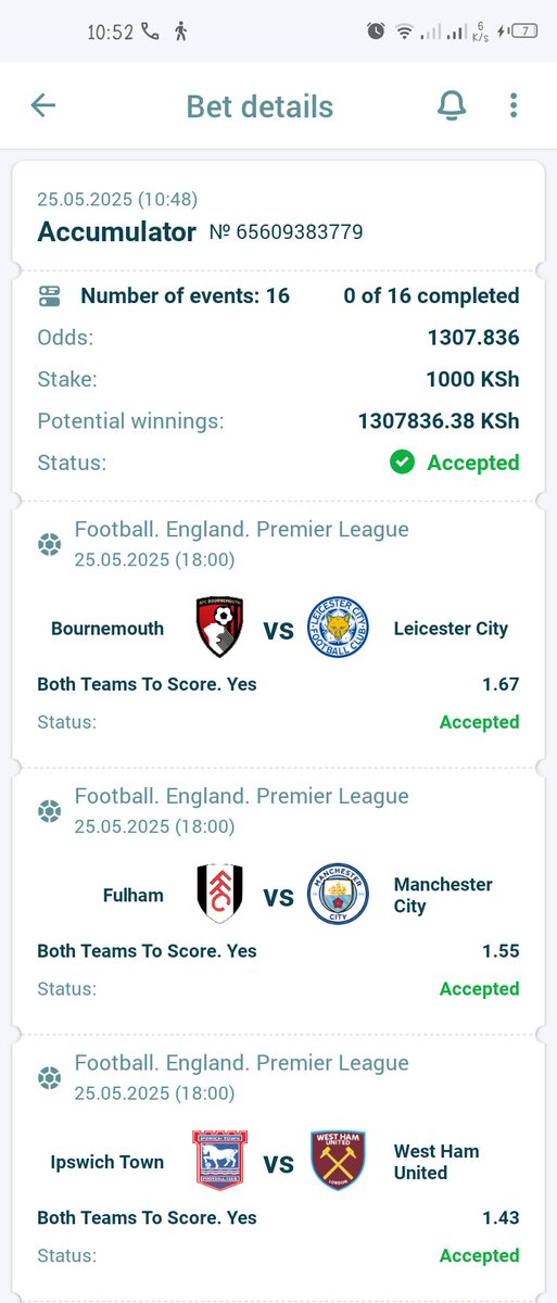 Sunday 22BET SGR 🟢 
16 games >>>> 1307 odds

Register: tinyurl.com/Rezyan
PROMOCODE: IPOSIKU 

BETCODE: 9DLYL

1M loading 🤑