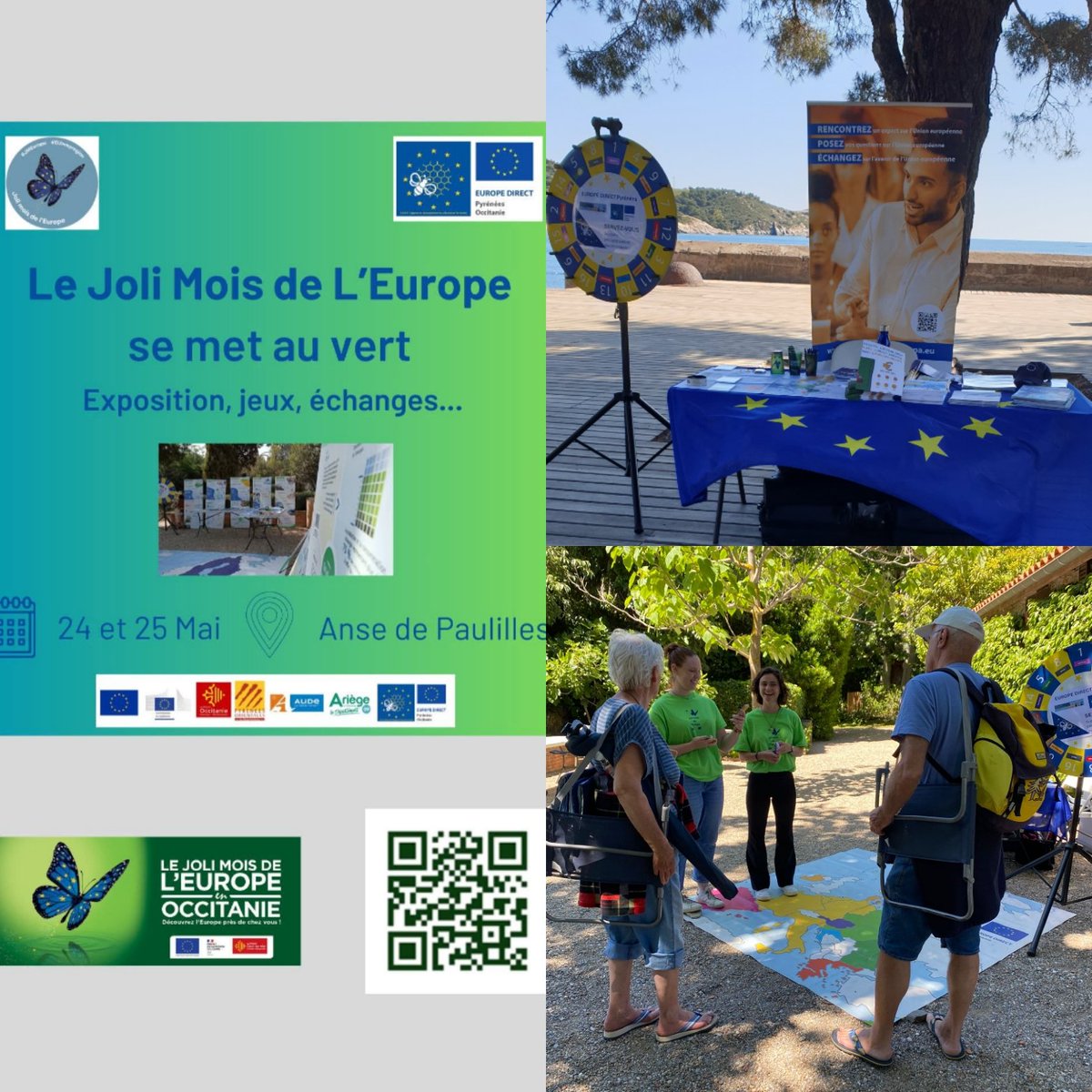 EuropeDirectPyr's tweet image. J2 #JMEurope en @Occitanie pour la fête de la nature à l'Anse de Paulilles @leDepartement66
Infos/animations pour petits et grands, échanges autour politiques et programmes développement durable et transitions, projets financés @CTPPOCTEFA #FEDER #FEADER #FEAMPA @LIFEprogramme