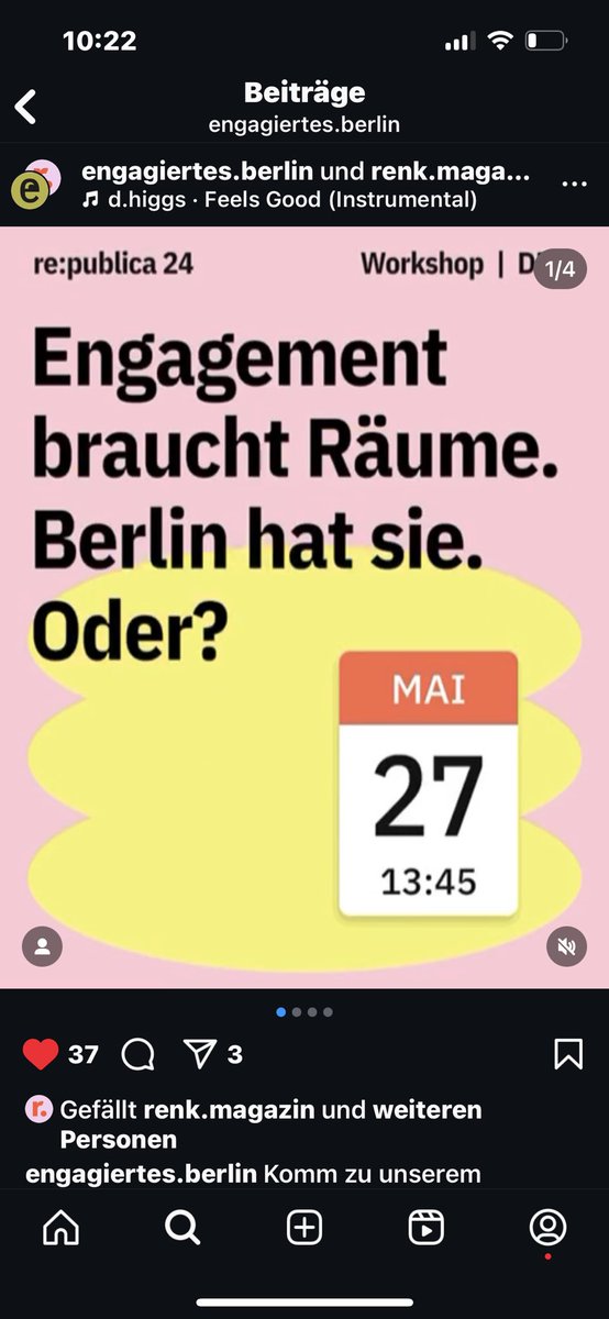 Oliver Klawitter, Ph.D. (@olliklawitter) on Twitter photo Engagement braucht Räume. Berlin hat sie – oder doch nicht?
Am 27. Mai spreche ich auf der <a href="/republica/">re:publica</a> mit <a href="/renk_Magazin/">renk.Magazin</a> über digitale Lösungen gegen Leerstand & für mehr Zugang für zivilgesellschaftliche Initiativen.
Kommt vorbei 13:45 Uhr
#republica25 #DigitaleZivilgesellschaft Engagement braucht Räume. Berlin hat sie – oder doch nicht?
Am 27. Mai spreche ich auf der <a href="/republica/">re:publica</a> mit <a href="/renk_Magazin/">renk.Magazin</a> über digitale Lösungen gegen Leerstand & für mehr Zugang für zivilgesellschaftliche Initiativen.
Kommt vorbei 13:45 Uhr
#republica25 #DigitaleZivilgesellschaft