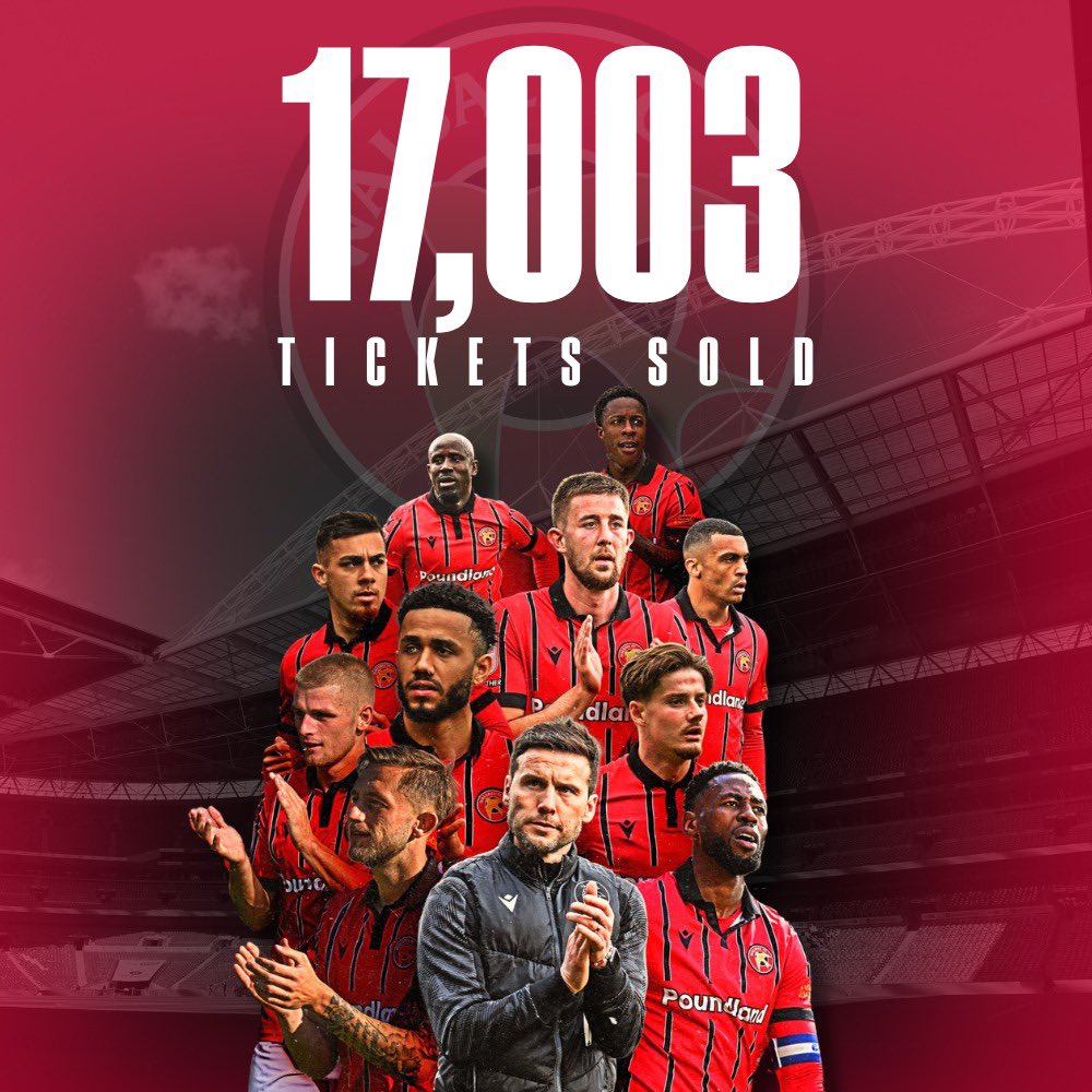 Over 1️⃣7️⃣0️⃣0️⃣0️⃣ #Saddlers fans will be descending on Wembley Way tomorrow 😍

We know how big an effort you will be putting in to join us and we’re excited to see you there ❤️