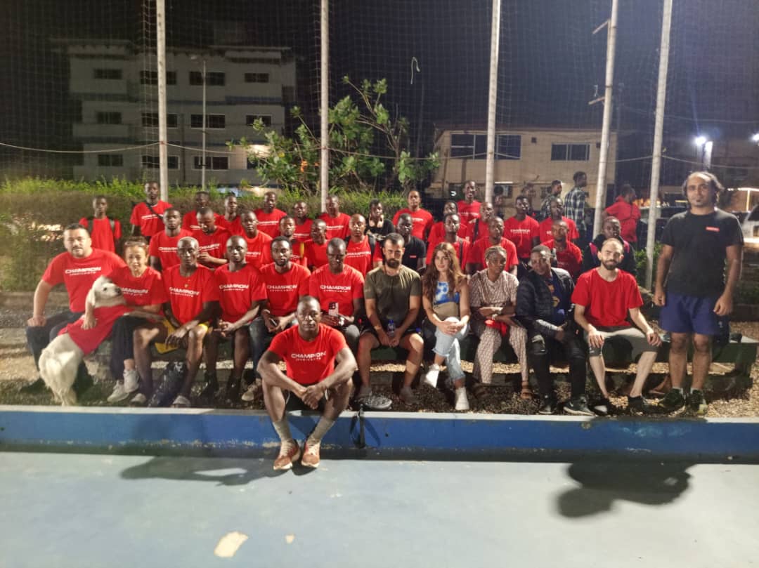 cerragroup's tweet photo. Cerra Automotive Sierra Leone’s team showed teamwork at a football game! Our MD and Bella, our beloved dog at the #Cerra compound, joined the fun. See the photo and this short video of our staff warming up.  #CerraTeam #SierraLeone" https://t.co/EkmXha2gfb