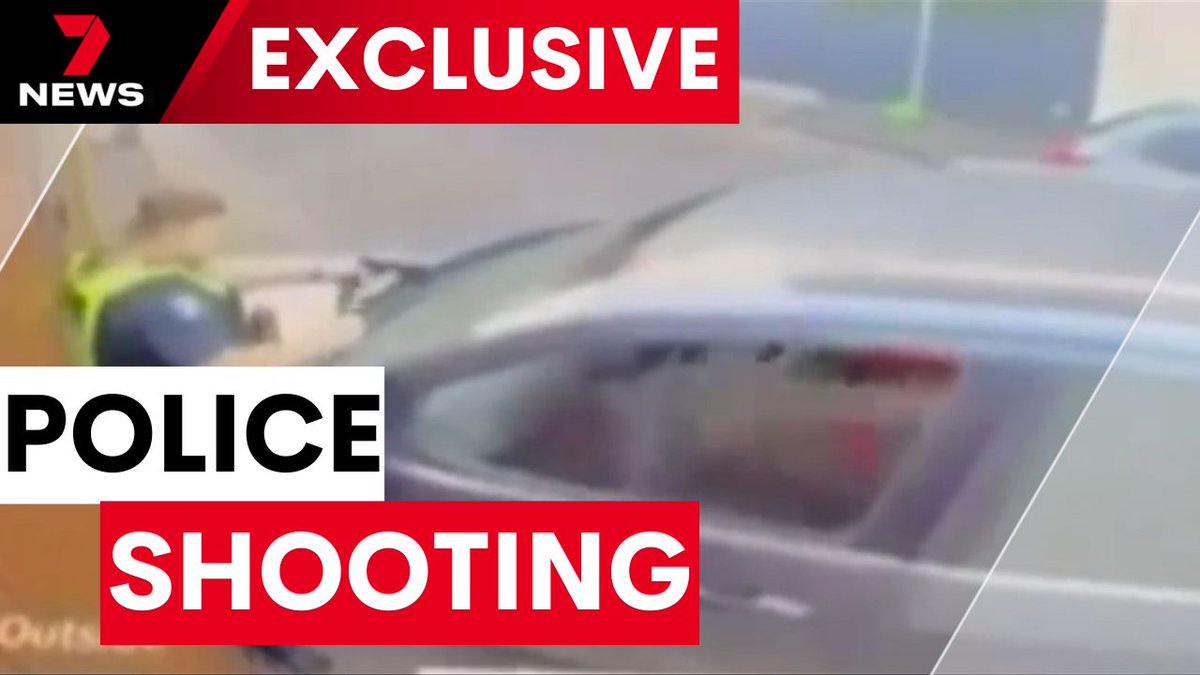 7NewsMelbourne's tweet photo. EXCLUSICE: A machete wielding man who triggered a police shooting in South Melbourne, is tonight back on the streets after being given bail. 

7NEWS has obtained pictures of the moment a getaway driver struck an officer, prompting him to open fire. https://t.co/D6Ca1FuwkF @jordy_wright #7NEWS
