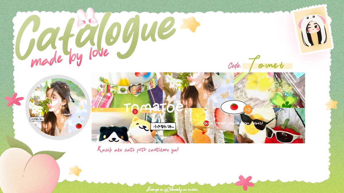 help repost? thank you!🐱🙌🏻
#Ashafruitday 

hello! aku ada 6 SLOT FREE BY REQ LAYOUT EGGROLLIE, TOMET, &amp; MEOWZIP dalam rangka ulang tahunnya kak alika <a href="/coabls/">🍏</a> 🥳🦄. bisa di claim di DM jam 19.50 WIB malam ini (25/05). Jangan lupa cek postingan di bawah ini!

#zonauang #zonaba