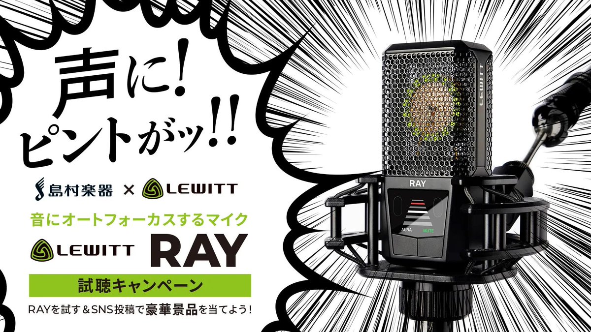 DTM】 カメラのオートフォーカスの様に声にピントが合うマイクLEWITT 