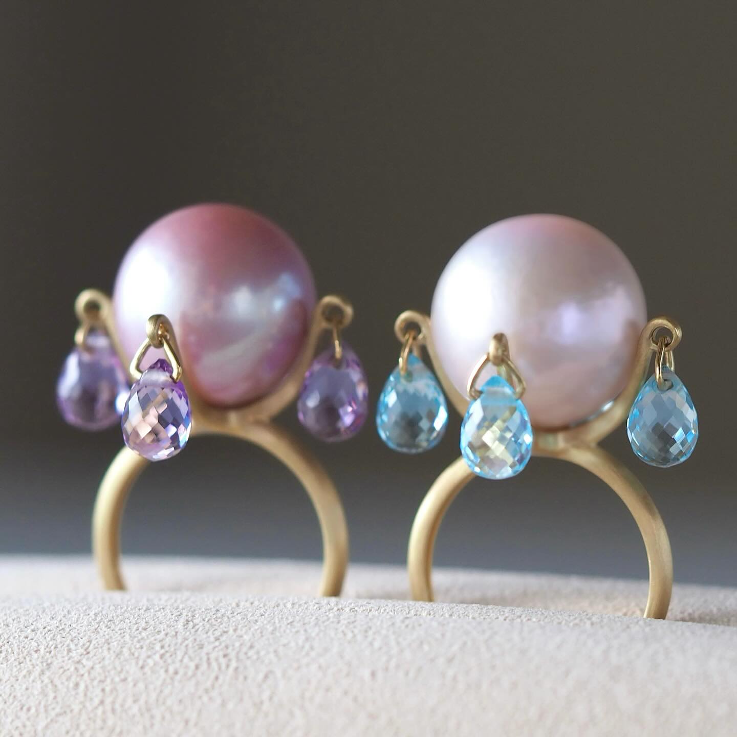 mika jewellery ミカジュエリー☆パライバトルマリン×パールリング ミカジュエリー 大人のファンタジーを描くラグジュアリー