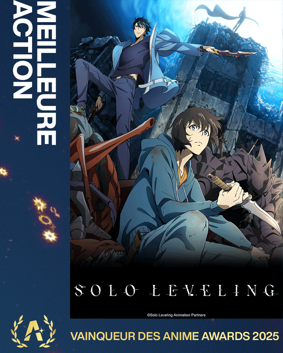Crunchyroll_fr's tweet photo. Impossible de détourner les yeux de l’écran.

Félicitations à Solo Leveling pour avoir remporté la catégorie Meilleure Action ! #AnimeAwards https://t.co/ALGBX09Bzv