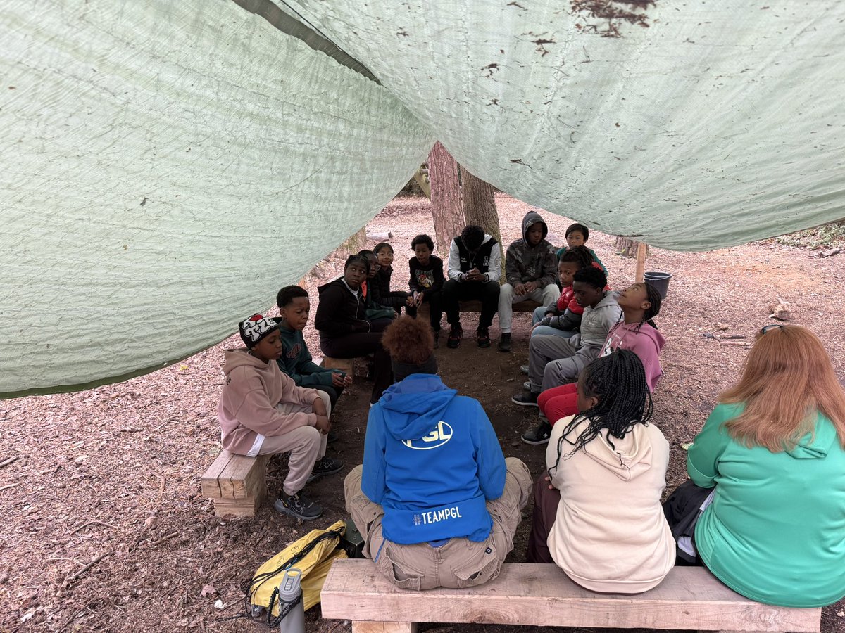 Breakfast ✔️ now off for our survivor activity in the woods!