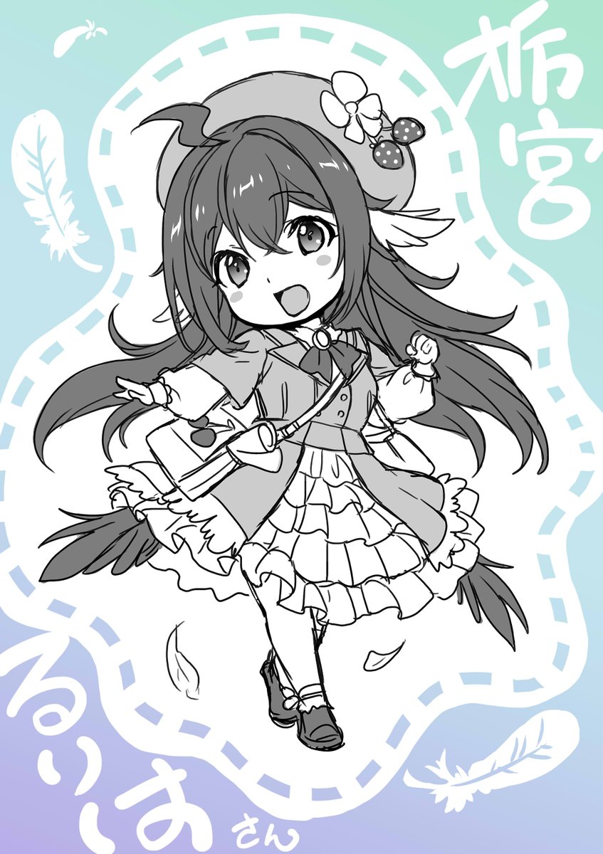 栃宮るりはさん、アクスタ用の没イラスト。こちらの案もありました。衣装がめっちゃ好きです。フィギュアとか出して欲しい!絶対映えること間違いなし…!! 