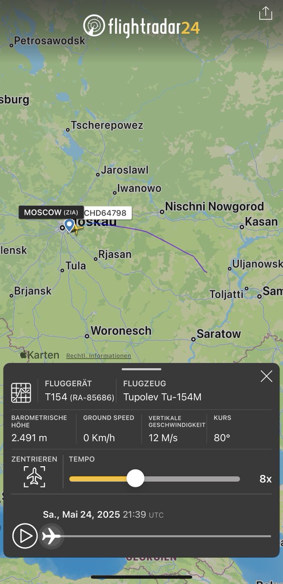 holgidaun's tweet photo. Russia - 223rd Flight Unit State Airline Tu-154M RA-85686 #154EB6 als CHD64798
24may 2133z Flug von Zhukovsky nach Samara
0626z Flug von Samara nach Zhukovsky
@thereccelizard @Borrowed7Time https://t.co/8Mpk0AMxO6