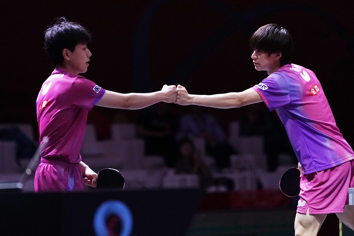 世界卓球最終日です！！

男子ダブルス決勝の戸上隼輔、篠塚大登 vs 高承睿 林昀儒！
テレ東 系 &amp; BSテレ東で  夕方6時30分から中継です！