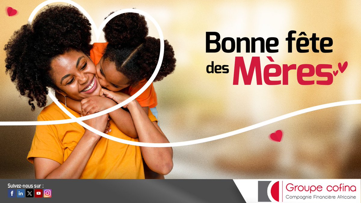 Nous souhaitons une fête des Mères extraordinaire à toutes les Cofinoises et à toutes les mamans.
Que cette journée soit riche en bonheur et en moments inoubliables aux côtés de ceux que vous aimez.

 #Groupecofina #fetedesmeres