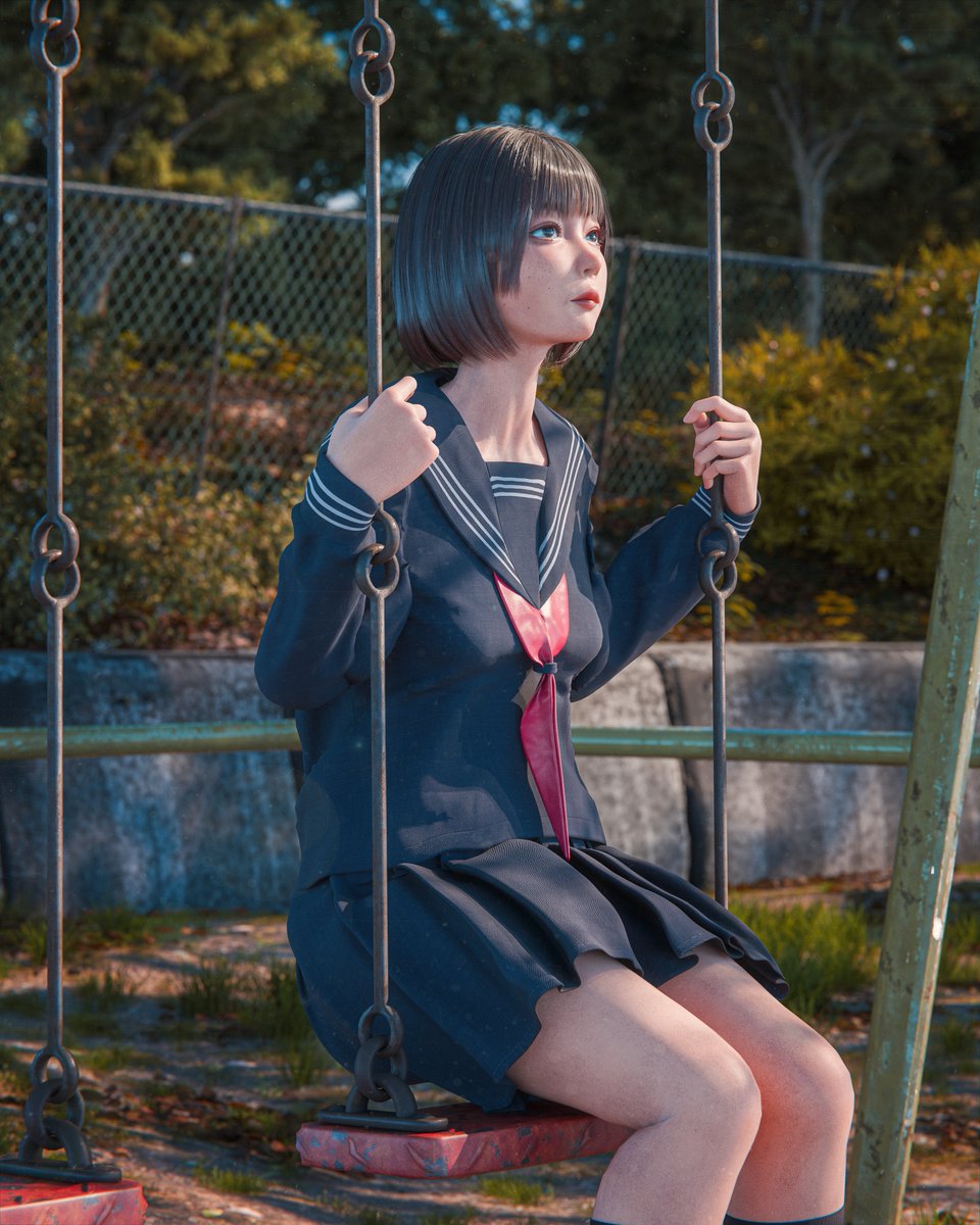 3DCGで放課後の女子高生を作ってみました。

#blender #b3d #digitalart #3DCG