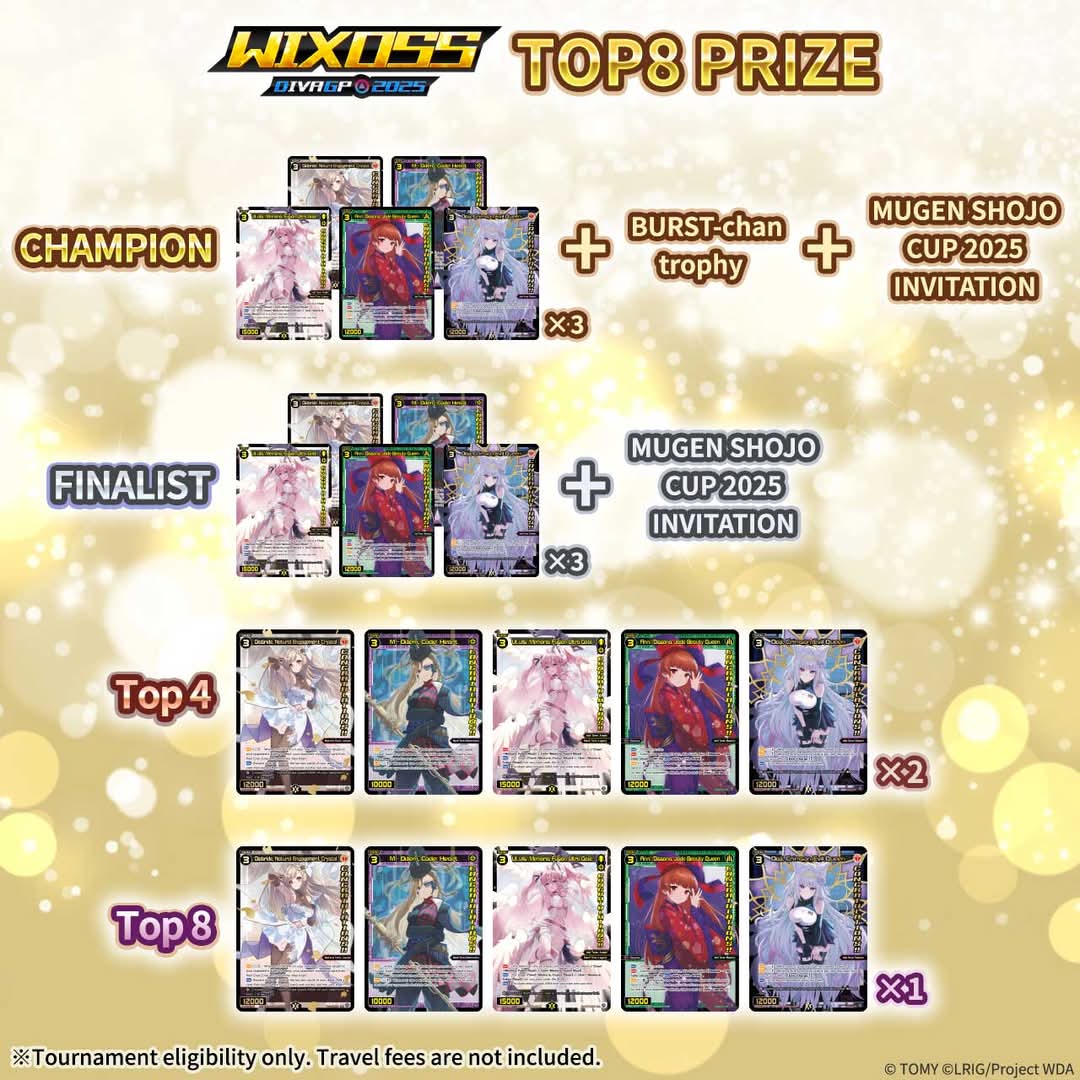 WixossEN's tweet photo. It has now been officially confirmed that the 1st and 2nd places at this gp will receive invites to worlds! https://t.co/WrEV0NXoem