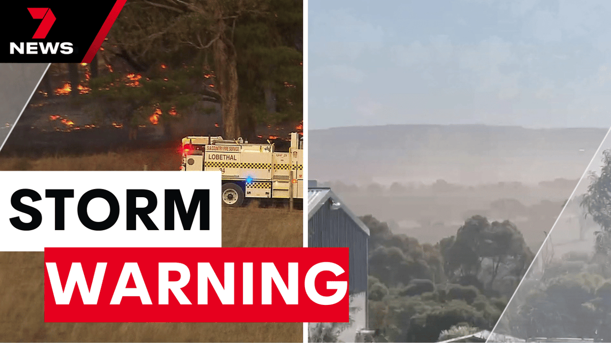 DEVELOPING: There is a bushfire burning at Lenswood amid fears of worsening winds as a major storm barrels towards the state. Authorities are expecting dangerous high tides as well. youtu.be/1Z05XifuEAA <a href="/GertieSpurling7/">Gertie Spurling</a> #7NEWS