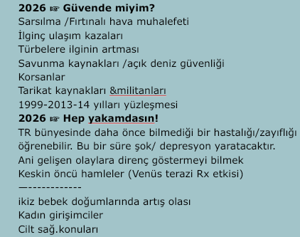 2026 ⁠☞ Düşmanım kim?