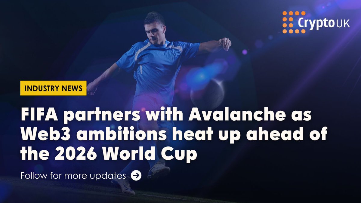 🚨 FIFA partners with Avalanche as Web3 ambitions heat up ahead of the 2026  World Cup 🚨 FIFA announced a new partnership with @avax earlier this week  to develop its own Layer-1