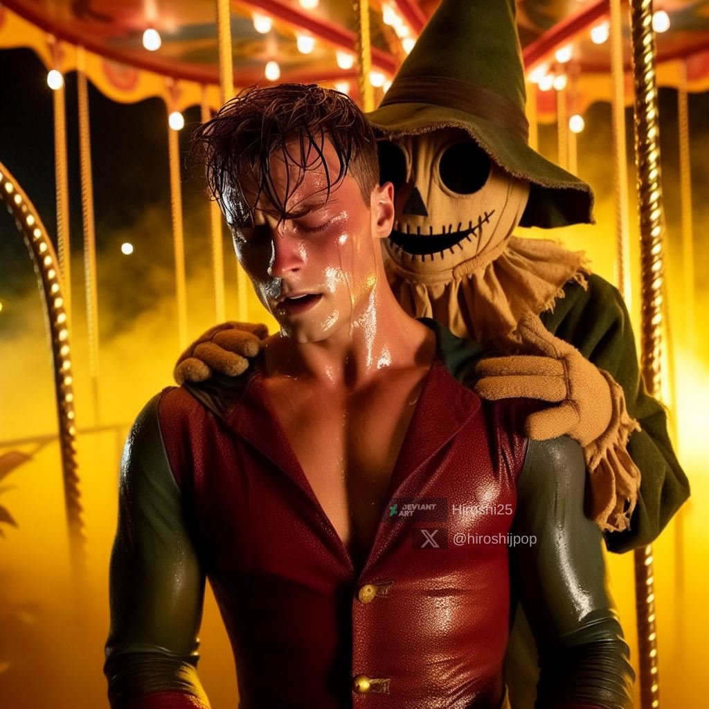 You are not fit to be the boywonder, so take your costume off!
deviantart.com/hiroshi25
#Robin #boywonder #superhero #scarecrow #villain #AI #AIart