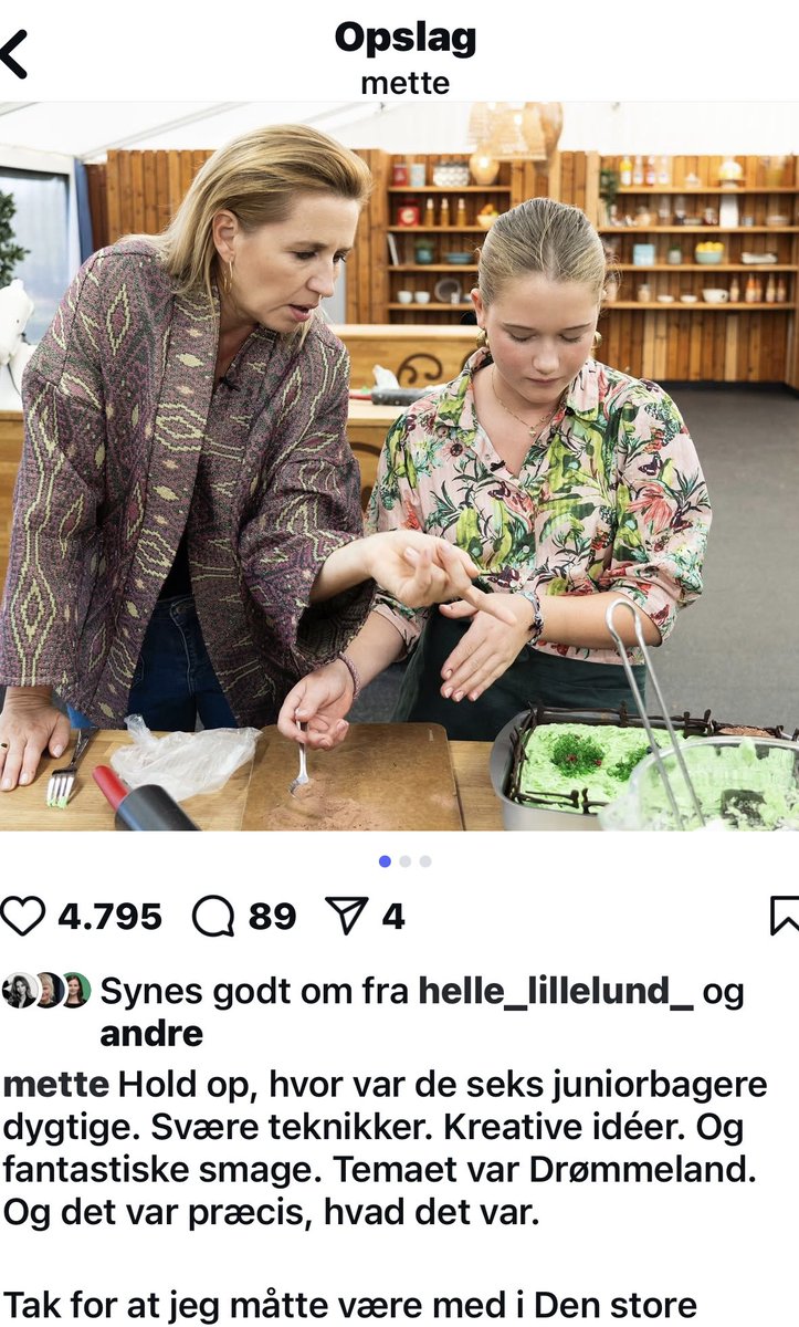 På Instagram siger Mette Frederiksen "tak for, at jeg måtte være med i Den Store Bagedyst for børn". Man forstår taknemmeligheden - genial markedsføring.
Mere uforståeligt er det, at DR vil være reklamesøjle for en magthaver. Hvad pokker skal en statsminister i et bageprogram?