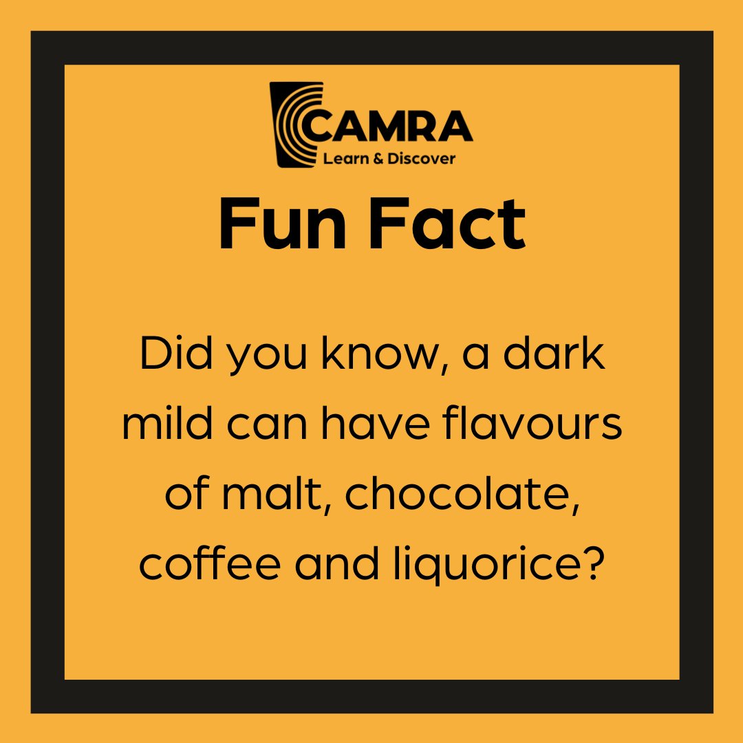 CAMRA_Official's tweet image. 🤔 Did you know, a dark mild can have bold flavours of malt, chocolate, coffee, and liquorice?

🍺 Milds have some tasty flavours, and you can find even more #mild and #beer style tasting notes on our #LearnandDiscover platform!

📖 Read more here: orlo.uk/c9o85