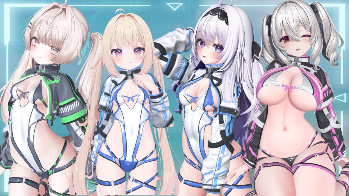 Umptemptation's tweet photo. 🎁プレゼント企画🎁

VRChat用衣装
【Aqualinel】
6/5までSALE中.ᐟ
https://t.co/ZynBU5Z02B
Fullsetを抽選で5名様にプレゼント.ᐟ

▷▶︎参加方法
Follow➕RP
〆切:5月29日 23:59

♻️RP200 ➕ BOOTHのスキ♥︎200毎に当選枠追加します.ᐟ

#VRChat #VRC #booth_pm #umptemptation https://t.co/efB3TEfIfV