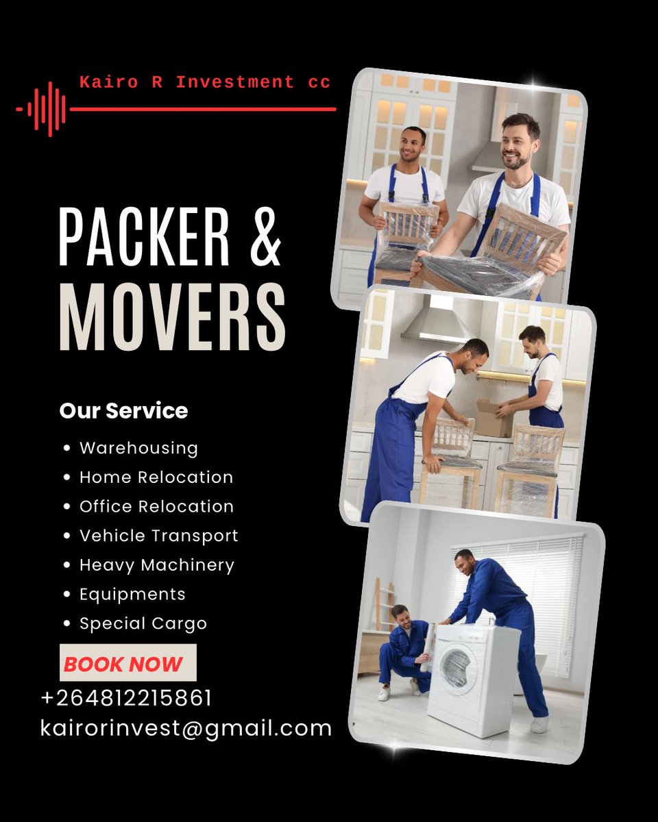 kairo_r_invest's tweet photo. For all logistics bookings and to send any commodities, please contact us via:  
Call/WhatsApp: +264 81 22 15861
Email: kairorinvest@gmail.com https://t.co/GY562xvAKU
