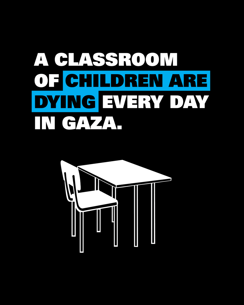 15,617 children dead.
Ceasefire now.

Data based on an average UK class size of 26.6 students