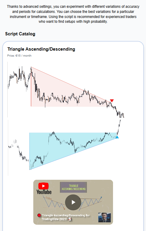 TTools12341's tweet photo. Triangle Ascending/Descending Indicator for TradingView! 📈 Spot high-probability setups with @TTools12341. Try 5 days for free at https://t.co/H0KYIau2cm! 🚀 #Trading #TradingView #TradeScriptTools #Indicator #Forex #Crypto #Stocks #Pinescript #DayTrading #SwingTrading https://t.co/BcZJ1r20JY