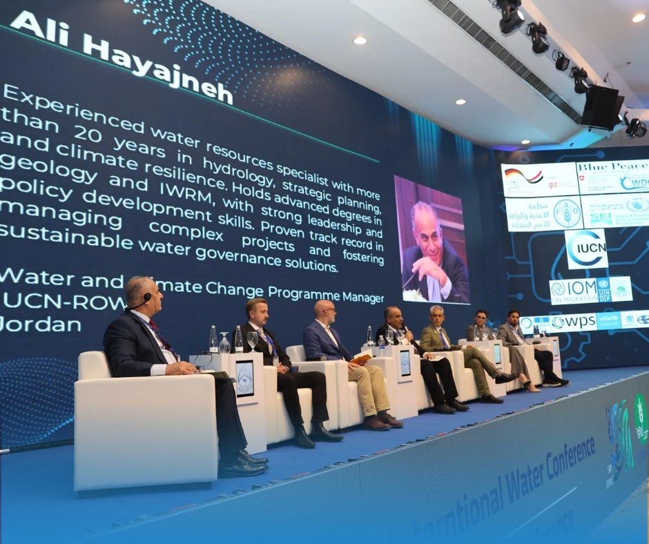 IUCNROWA's tweet image. At the #BaghdadWaterConference, @IOMIraq led a session on #ClimateDisplacement in Iraq. Experts highlighted how marshland degradation drives migration, urging action through #WaterSecurity, nature-based Solutions.
@UNEP @WHO @UKinIraq