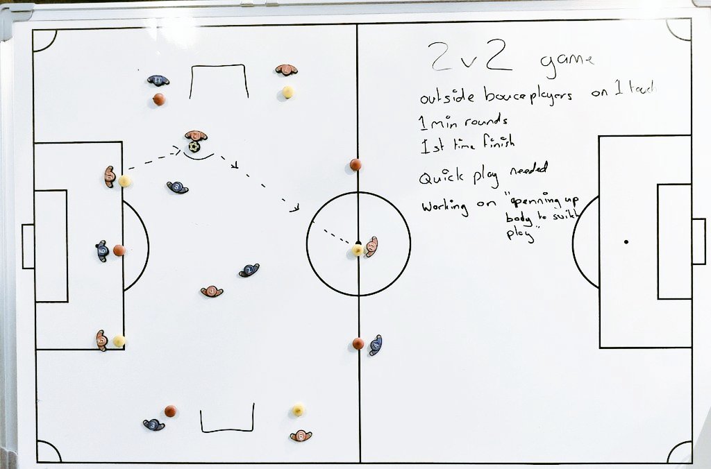 My #SundayShare

2v2 with bounce support. Dynamic movement was the focus from the 2v2 battle.

<a href="/SundayShare10/">#SundayShare</a> <a href="/SessionShareNet/">SessionShare</a> <a href="/TheS_Resource/">The Sporting Resource</a> @_otlfc <a href="/evolvethecoach/">Evolve Coaching</a> <a href="/BreakthruSoccer/">Breakthrough Soccer</a>