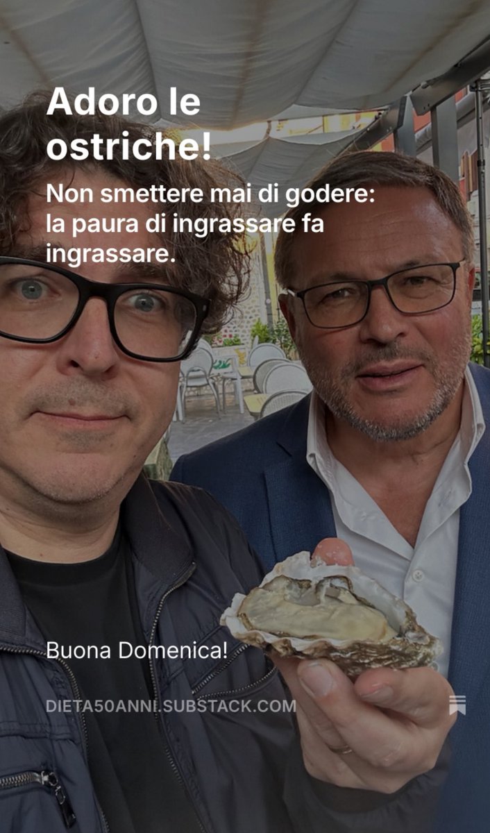 Ho mangiato forse la miglior ostrica di sempre!  #dieta50anni

dieta50anni.substack.com/p/adoro-le-ost…