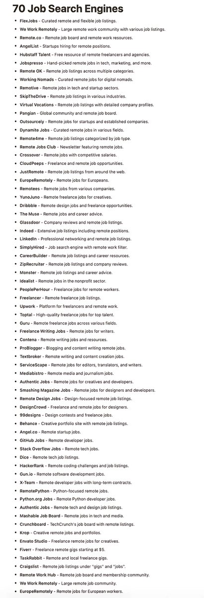 These are the best 70 job search engines to find remote jobs in 2025: