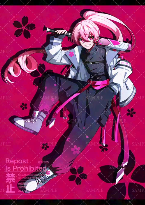 【お仕事】花城桜弥 様よりご依頼周年イラストを制作させて頂きました!よろしくお願いします!#依頼絵 #commission 