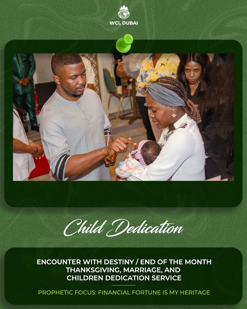 wcidxb_official's tweet photo. END OF THE MONTH THANKSGIVING, MARRIAGE AND CHILDREN DEDICATION SESSION
JESUS IS LORD!
#church
#winnersuae
#winnersdubai
#EncounterWithDestiny
#Thanksgiving
#marriage
#ChildrenDedication
#MyNewEra2025 https://t.co/XE9XFefGxt