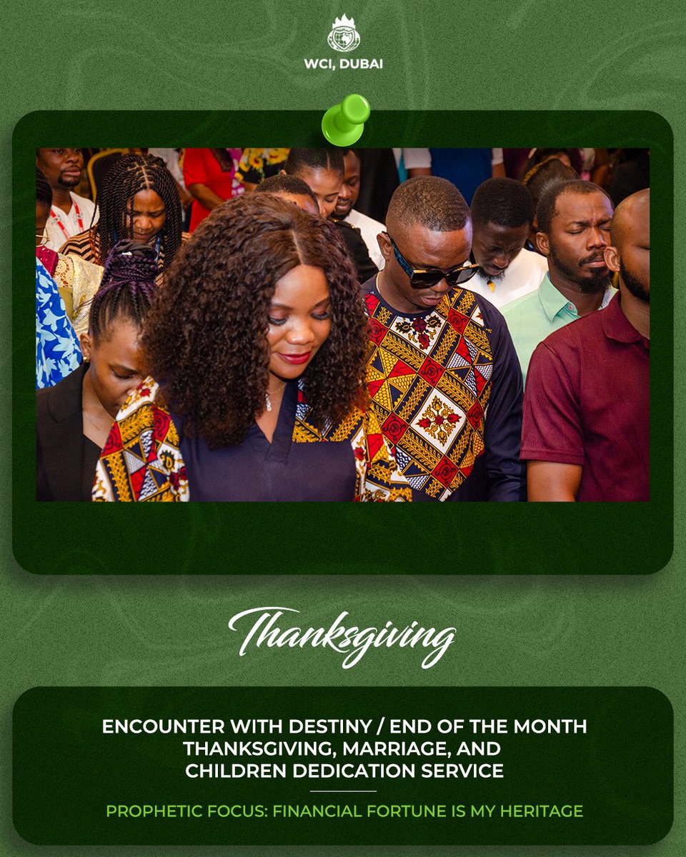 wcidxb_official's tweet photo. END OF THE MONTH THANKSGIVING, MARRIAGE AND CHILDREN DEDICATION SESSION
JESUS IS LORD!
#church
#winnersuae
#winnersdubai
#EncounterWithDestiny
#Thanksgiving
#marriage
#ChildrenDedication
#MyNewEra2025 https://t.co/XE9XFefGxt