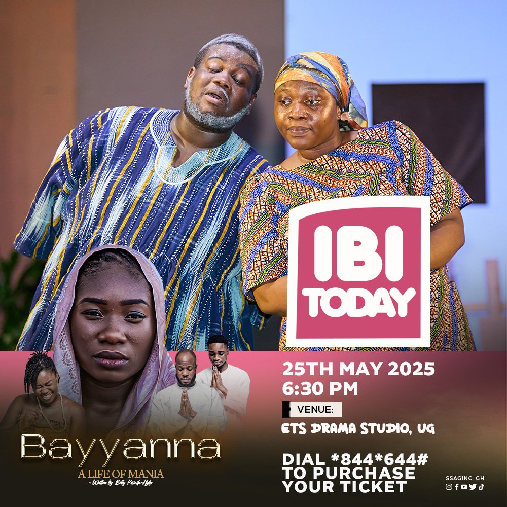 ssaginc_gh's tweet photo. It's todayyyy ooohhh 🥳🥳🥳🥳....
Look sharp and dial *844*644# to get your tickets nowwww....
See you soon at the ETS DRAMA STUDIO 📌📍...
#Bayyanna #MentalHealthAwareness #alifeofmania #Bayyannafinalrun https://t.co/5IuqMC29g5