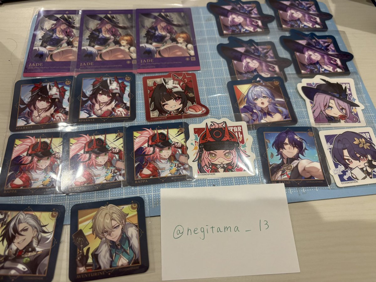 negitama_13's tweet photo. 【交換】崩壊スターレイル スタレ スシロー コラボ

譲）画像参照

求）ピック：サンデー(1枚)

郵送交換希望
交換数少なく恐縮ですが、検索などからお気軽にお声かけください。 https://t.co/trlAfQtxFr