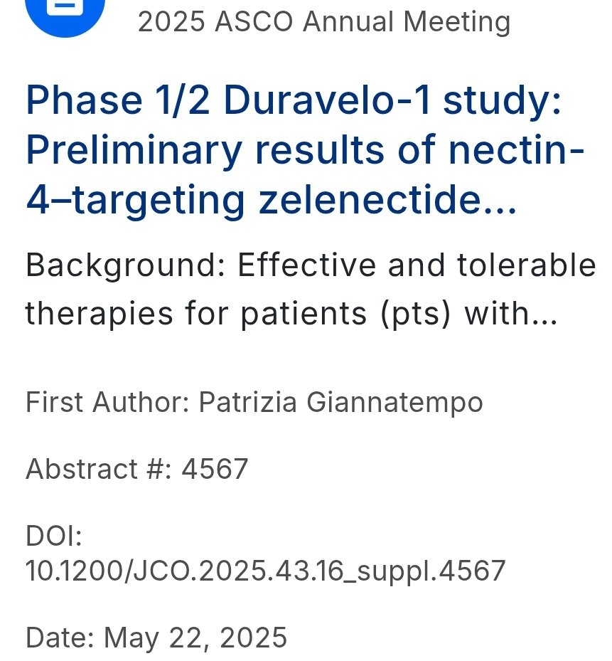 Patrizia Giannatempo (@giannatempopatr) on Twitter photo ASCO25 Zelenectide vedotin (BT8009) + pembro: ORR 65% (25% CR) in 1L cis-ineligible la/mUC (incl. PS 2).
👉#bicycle toxin conjugate (small peptide) targeting Nectin-4, with renal clearance (vs hepatic for EV).
👆Encouraging tolerability <a href="/MattGalsky/">Matt Galsky</a> <a href="/nachoduranm/">Ignacio Duran</a> <a href="/AndreaNecchi/">Andrea Necchi</a> ASCO25 Zelenectide vedotin (BT8009) + pembro: ORR 65% (25% CR) in 1L cis-ineligible la/mUC (incl. PS 2).
👉#bicycle toxin conjugate (small peptide) targeting Nectin-4, with renal clearance (vs hepatic for EV).
👆Encouraging tolerability <a href="/MattGalsky/">Matt Galsky</a> <a href="/nachoduranm/">Ignacio Duran</a> <a href="/AndreaNecchi/">Andrea Necchi</a>
