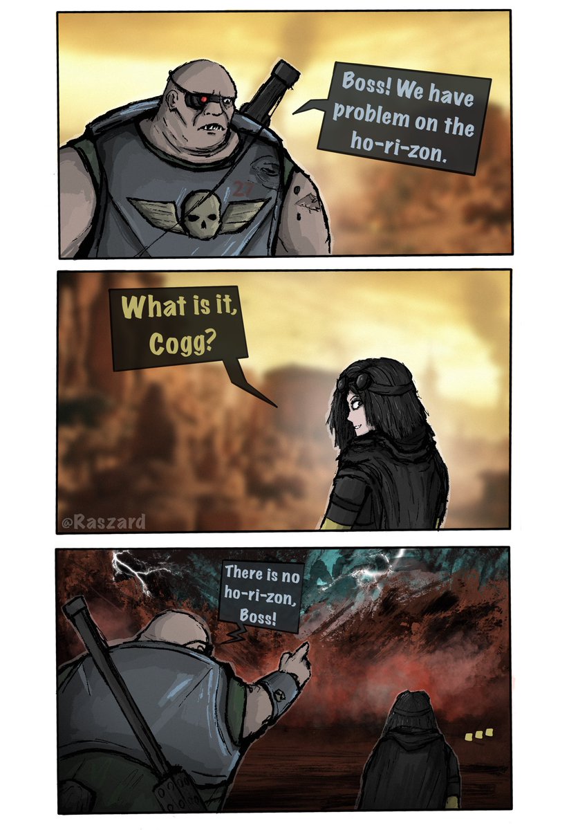 raszard's tweet photo. Cogg’s observation 

#Darkheresy #Dark_Heresy #warhammer40k #WarhammerArt #warhammer40000 #warhammer #WarhammerCommunity #ogryn #cogg https://t.co/cwcA1F37Fo