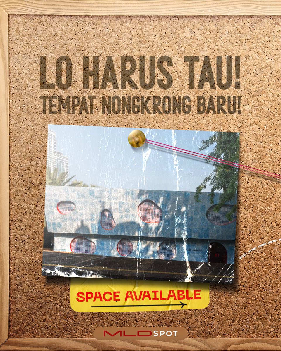 MLDSPOT's tweet photo. Tempat nongkrong baru yang happening banget. Lo udah ke sini apa belom?

#MLDSPOT #FreshForward #InspiringLifestyle #InTheSpotLife #SpaceAvailable https://t.co/aUKDNXA2du