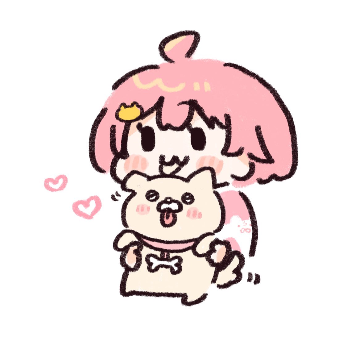 いぬち かわいいよ いぬち🐶アホ毛もぐもぐ🌸 #miko_Art