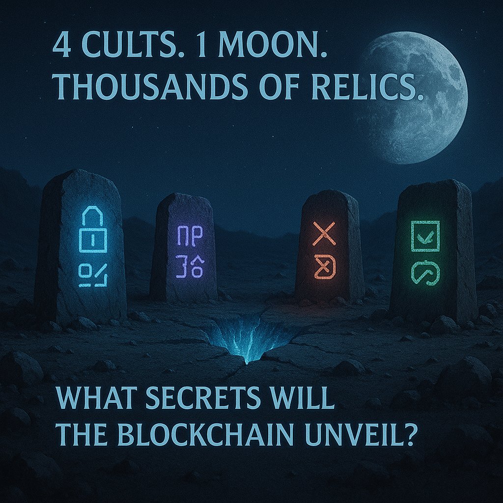 LunarRelics's tweet photo. 4 cults.
1 moon.
Thousands of relics whispering from beneath the dust.
Which side will you choose?
#LunarCult #NFTMystery #RelicWars https://t.co/VXtE14QuEG